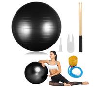 yeeplant Cardio Drumming Equipment Set - 26’’ Fitness Ball with Pump & 3.2Oz Drumming Sticks, Perfect for Staying Fit with Aerobic Exercises, Stability, Yoga
