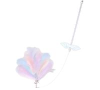 yeeplant Cat Kitten Interactive Teaser, Feather Bell Wing Wand Toy