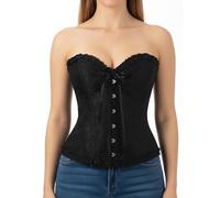 yeeplant Corset Top For Women, Lace Up Overbust Bustier, Historical Period Shapewear