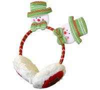 yeeplant Festive Plush Winter Ear Muff with Cute Cartoon Designs Stretchy Fluffy Christmas Outdoor Elastic Ear Warmer
