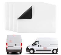 yeeplant for Vehicle Doors, 4 Pcs Large 16.5 X 11.8 in Car Door Labels, Blank White Adhesive Signs, Car Adhesive Sheets for Instructional & Warning Signs Temporary Costume Decoration