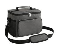 yeeplant Gray 10L Cooler Bag with Shoulder Strap, Portable Oxford Fabric, Road Trip Essential, Side Pockets