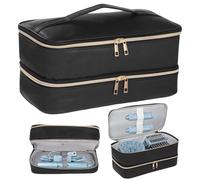 yeeplant Hair Dryer Travel Case, Compatible with Dyson Airwrap, Shark FlexStyle, Revlon Hair Dryer, Double-Layer Storage Bag with Zippers for Styler Attachments, Home Salon Travel Use
