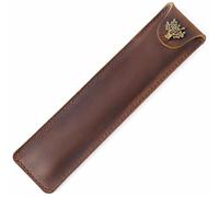yeeplant Handcrafted Leather Pen Case With Snap Button, Full-Grain Cowhide Protective Cover For Fountain Or Vape Pens