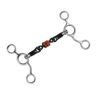 yeeplant Horse Bit, Double Jointed Mouth Snaffle, Stainless Steel, With Three Copper Rings, 5.7 In / 14.5 Cm Mouth, Smooth For Horse Comfort, Western Style, Flexible Action