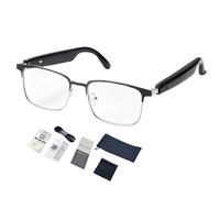 yeeplant Intelligent Wireless Smart Glasses, Silver Frame Color-Change Lens, Open Ear Design, Voice Navigation, Instant Translation, Metal Frame Eyewear for Men and Women