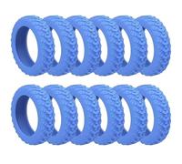 yeeplant Non-Slip Luggage Wheel Covers, Set Of 24, Noise-Reducing, Fits 2-2.6 In Wheels, Travel Protector, Blue