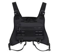 yeeplant Oxford Cloth Armed Chest Pack, Adjustable Outdoor Running Vest For Men, Multiple Pockets, Hands-Free Chest Bag For Cycling Hiking With D-Rings, 10.25 X 14.96 X 1.18 In
