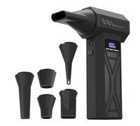 yeeplant P70 Air Duster: Powerful 110000 RPM Turbo Fan, Handheld Cordless Computer Blower with 5 Nozzles, Black, 13.4 X 5.9 X 3.7 Cm