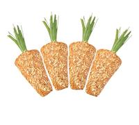 yeeplant Parrot Gerbil Toy Molar Snack Cute Lightweight Funny Carrot Design 4PCS Natural: Hamster Chew Small Animal