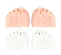 yeeplant Pedicure Toe Spacers, 2 Pairs 5 Holes Toe Separators, Bunion Straighteners