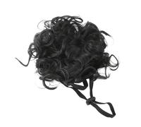 yeeplant Pet Wig, Funny Pet Costume, Black Curly Dog Wig, For Cats & Dogs, Adjustable Head Circumference From 11.8 To 23.6 In / 30 To 60 Cm, Novelty Pet Headwear