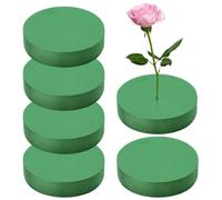 yeeplant Round Floral Foam 6 Pcs, 7 in Diameter, Large Size, for Artificial Flowers, Dry and Wet Styrofoam Blocks for Flower Arranging and Florist Art