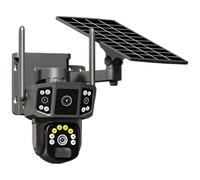 yeeplant Solar Powered 4G Lte Security Camera, Wireless Outdoor Camera With Full Color Night Vision, Human Detection, Ip65 Waterproof, Low Power, 2Mp Dual Lens