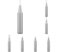 yeeplant Soldering Tip Set - 7 Pcs Solder Iron Bits, Matte Frosted Flat Pointed Curved, Anti-Oxidation, 0.16 In / 4 Mm Inner Diameter, Large Special Angle Welding For Rework Station