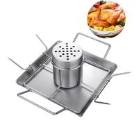 yeeplant Turkey Roasting Pan Set, Chicken Holder: Beer Can Chicken Roaster, Professional