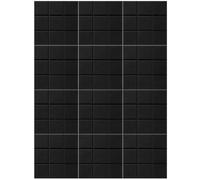 yeeplant Twelve 12X12 in Nine-Grid Black Felt Wall Panels, Full Adhesive Cork Board Set, Easy to Install, Repositionable, Noise Reducing