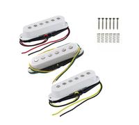 yeeplant White Single Coil Pickup Set For St Electric Guitars, 48Mm, 50Mm, 52Mm Sizes, Installation Kit Included