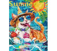 Yeerum 5D Diamond Painting by Numbers Kits for Adults Dog Round Full Drill, DIY Diamond Art Animal Kits for Beginner Embroidery Cross Stitch Arts Crafts Home Decoration 30x40cm