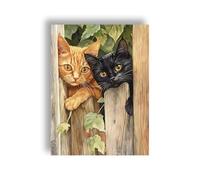 Yeerumo 5D Diamond Art Kits Adults Cat Round Full Drill, DIYAnimals Diamond Painting Kits for Beginner Embroidery Crystal Art Crafts Home Decoration 30x40cm