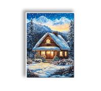 Yeerumo 5D Diamond Art Kits Adults Town Round Full Drill, DIYLandscape Diamond Painting Kits for Beginner Embroidery Crystal Art Crafts Home Decoration 30x40cm