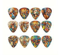 Yeesabella 12 Double Sided Guitar Plectrums featuring Coloful Guitars,Premium Picks