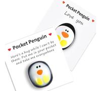 Yeesabella 2 PCS Little Pocket Penguin Hug, Mini Pocket Hug Gift Penguin Keepsake Ornament, Back to School Special Encourage Penguin Gifts for Family,Friends,Lovers, Birthday, Wedding
