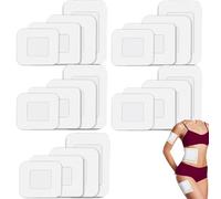 Yeesabella 20Pcs Self-Adhesive Castor Oil Patches Packs, 4 Sizes Highly Absorbent Disposable Patches, No Wash,Waterproof, Anti-Seepage,6 * 7cm,7 * 9cm,10 * 10cm,10 * 15cm