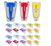 Yeesabella 3pcs Bias Binding Maker with 20pcs Wonder Clips,Bias Tape Maker, Bias Binding Tape for Sewing,Binding Quilting Tools Arts and Crafts