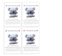 Yeesabella 4pcs Pocket Hug Gift, A Little Pocket Poala Hug, Koala Encourage Gift for Friends Lovers Birthday Valentines,Cute Mini Animal Pocket Hug Decoration Keepsake Ornament