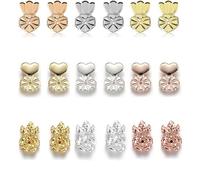 Yeesabella 9 Pairs Earring Lifters Earring Support Backs Earring Lifters Backs Repacements Ear Lobes for Heavy Earrings Drooping