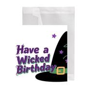 Yeesabella Have a Wicked Birthday Card - Witch Witchcraft Bday Card for Women Men