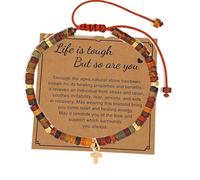 Yeesabella Inspirational Strength Bracelet for Women,Encouragement Motivational Bracelet,Friendship Spiritual Gift,Get Well Jewelry for Friends, Life is Tough But So are You