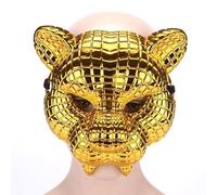 Yeesabella Korean Traditional Game Guard Mask, Novelty Masks Circle Triangle Square Boss Front Frontman, Face Mask for Soldier- Guardian, Player, Costume, Carnival, Theme Party Leopard