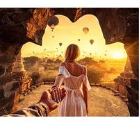 YEESAM ART Paint by Numbers for Adults Beginners Desert Lover Sunset 16x20 inch Linen Canvas Acrylic DIY Number Painting Kits Wall Art Decor Gifts (Framed)