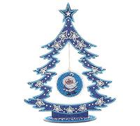 YEESAM ART Star Tree Santa Claus Tabletop Diamond Art Kits, 3D Crystal Painting Kit Special Shape Drills Rhinestones Xmas Tree Desk Top Ornaments 11inch Luminous Table Top Kinetic Art