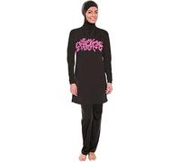 YEESAM Muslim Swimming Costume Long Sleeve with Hijab, Burkini Modest Arab Swimwear Plus Size Full Covered UV Protection for Women Girls Ladies Kids (UK, Alpha, XL, Regular, Regular, Purple)