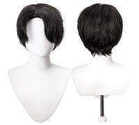 YEESHEDO Jinu Wig Unisex Short Bob Anime Cosplay Black Wigs Full Natural Layer Straight Fluffy Hair Costume Party Fancy Dress Wig for Women Men
