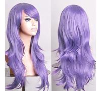 YEESHEDO Long Wavy Curly Pastel Purple Cosplay Wigs for Women with Bands Costume Cosplay Party Wig 70cm (Light Purple)