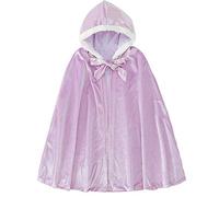 yeesn Girls Princess Elsa Belle Aurora Sofia Long Velvet Cloak Full Length Hooded Cape Costumes Dress Up Halloween Party Dressing Outfit