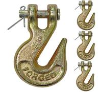 Yeeson 5/16Inch Clevis Grab Hooks 4 Pack, Grade 70 Chain Hook | Offer 5400 Lbs Capacity Working with Towing and Chain for Trailer Truck Transport, Chains and Tie-Downs