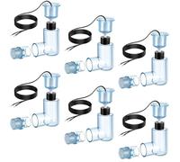 yeesport 6 PCS SS2 AC Float Switches, L Shape AC Float Switch with 3/4 in Adapter & 6 Ft Wire, Water Level Sensor Switch for Air Conditioner Drain, Condensate Overflow Detection, HVAC Safety Accessory