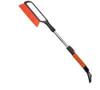 YeewayVeh 35" Ice Scraper for Car Windshield, Extendable Snow Brush with Foam Grip & Additional Handhold, 2 IN 1 Detachable & Scratch-Free Snow Scrapers for Car Truck SUV, Orange