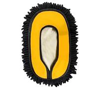 YeewayVeh Car Wash Brush Replacement Head, Soft & Scratch-free Microfiber Bristle Mop Head, Yellow 15° Curved Pole