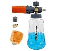 YeewayVeh Foam Cannon, Pressure Washer with 1/4 Inch Connector and 1L Bottle, Snow Foam Lance and Additional Orifice Nozzle 1.0mm, Adjustable Foam Blaster for Home, Boat and Car Washing Kit（4000PSI