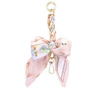 Yeeyeow Silk Bowknot Keychain for Woman,Bag Extension Chain Accessories for Bowknot Bag Strap, Style18, Medium
