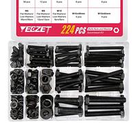 YEEZET 56 Set M6 M8 M10 Heavy Duty Bolts and Nuts Assortment Kit Alloy Steel Grade 8.8 Includes 8 Most Common Sizes D-88W6J-M6-10-224PCS