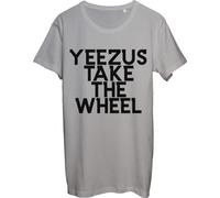 Yeezus Take The Wheel Men's T-Shirt bnft Grey XX-Large