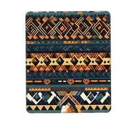 yefan African Tribal Ethnic Texture 10 x 12 inch Mouse pad with stitched edges, comfortable non-slip rubber base, and washable.