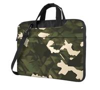 yefan Army camouflage 14 inch Laptop shoulder bag, portable bag, with shoulder strap and pocket.